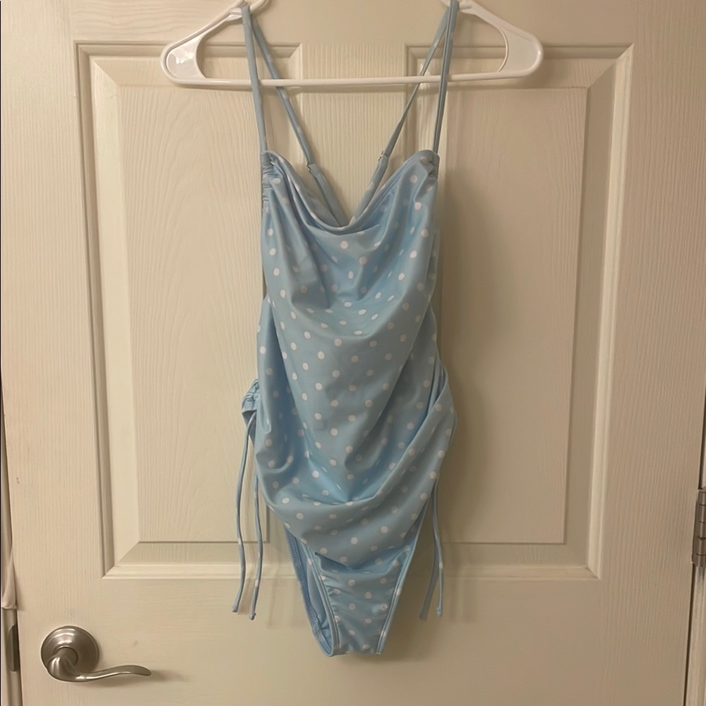NWOT Wild Fable Blue and White Polka Dot one Piece